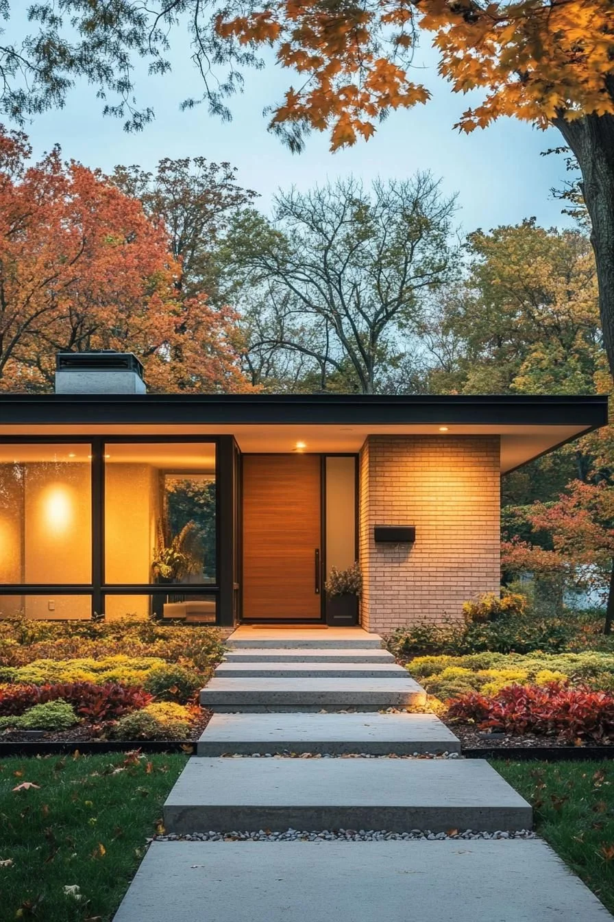 Flat-Roof Charm Among Golden Leaves