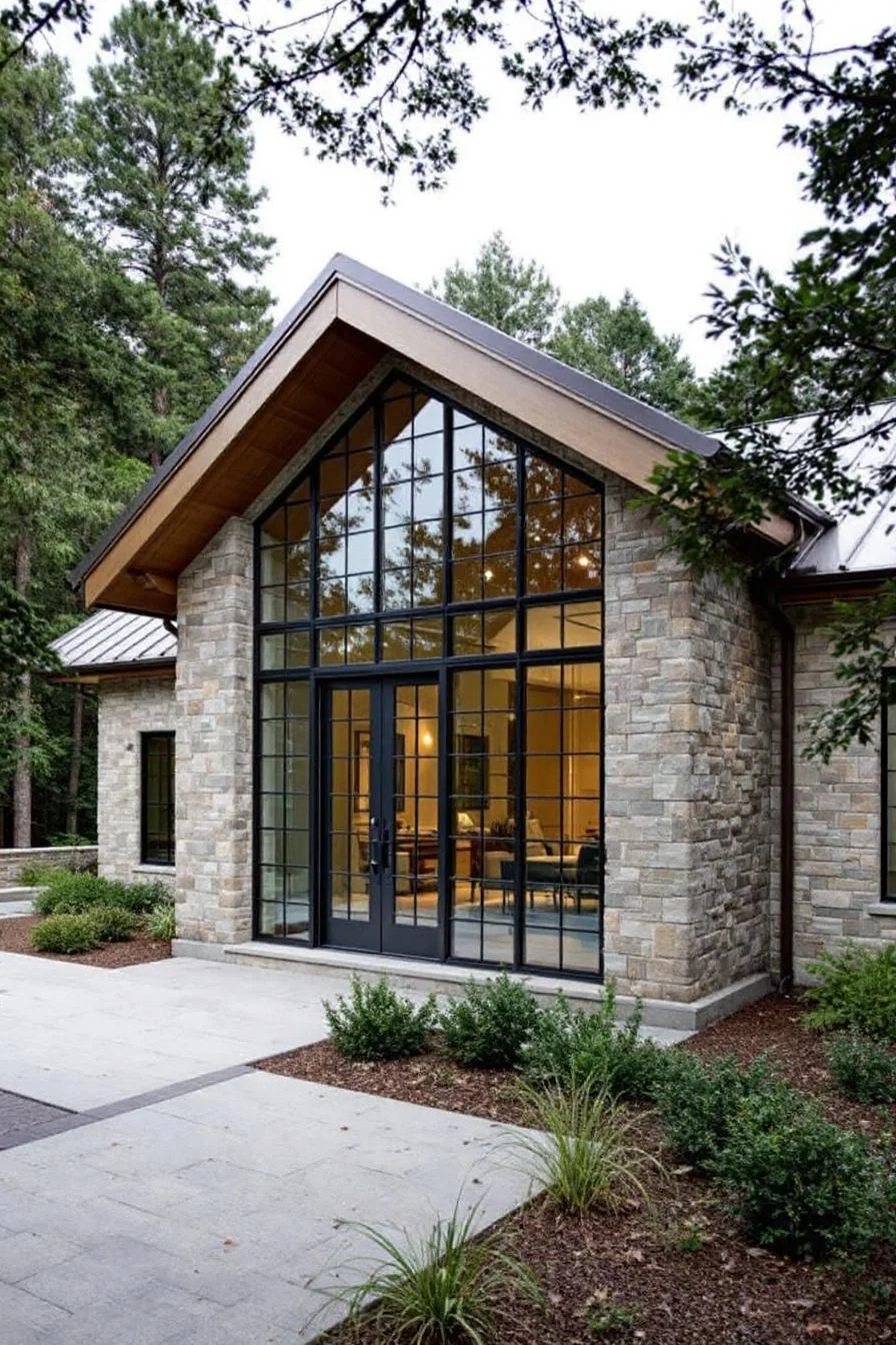 Stone Cottage with Grand Glass Windows
