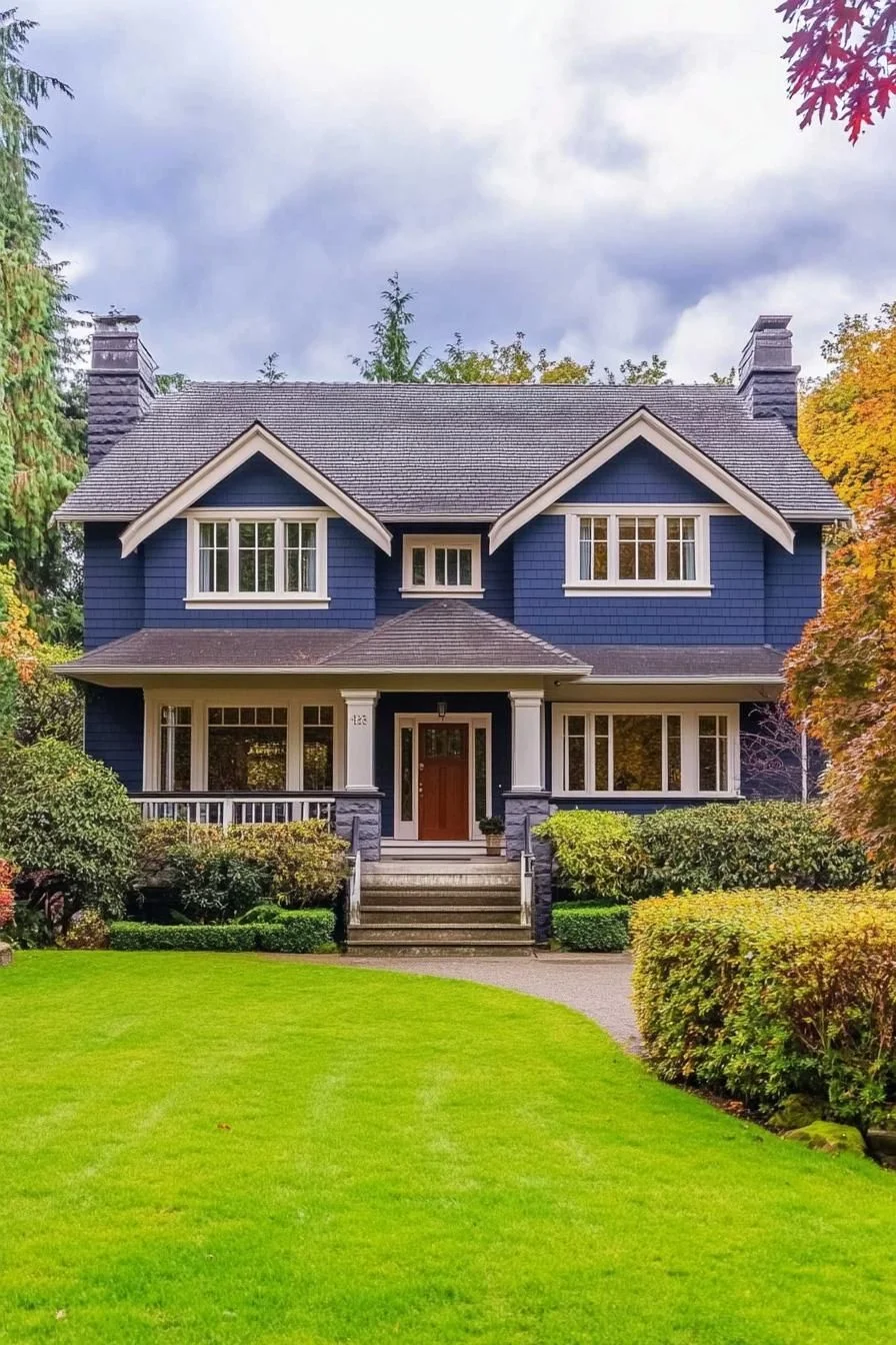 Midnight Manor: Elegant Eaves Throughout