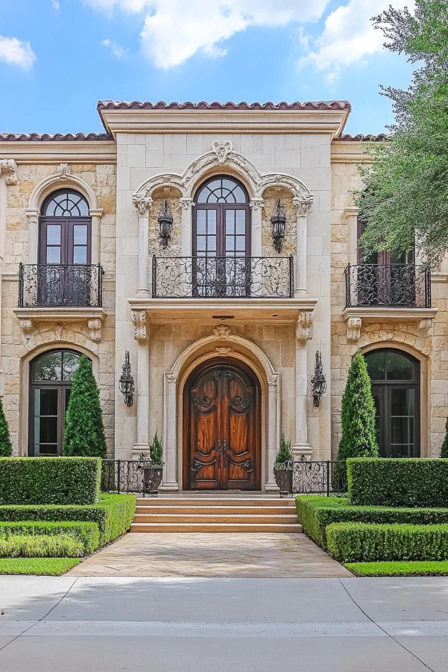Stunning Home With Ornate Balconies