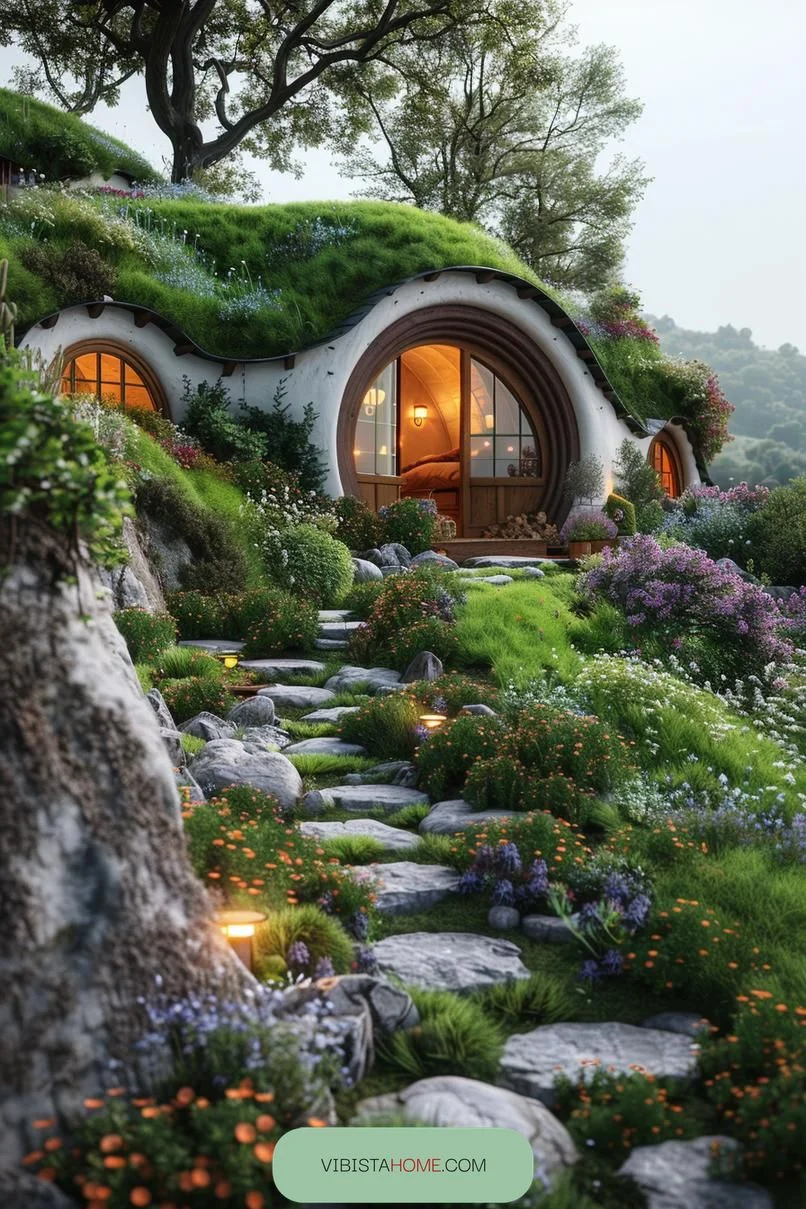 15. Underground Hobbit Hideaway Cosy Style