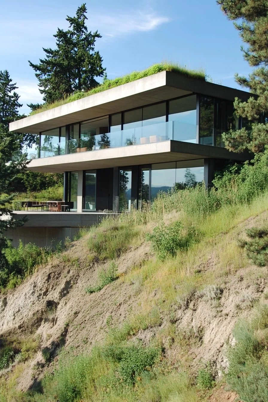 A Concrete Cottage Floating on Clouds