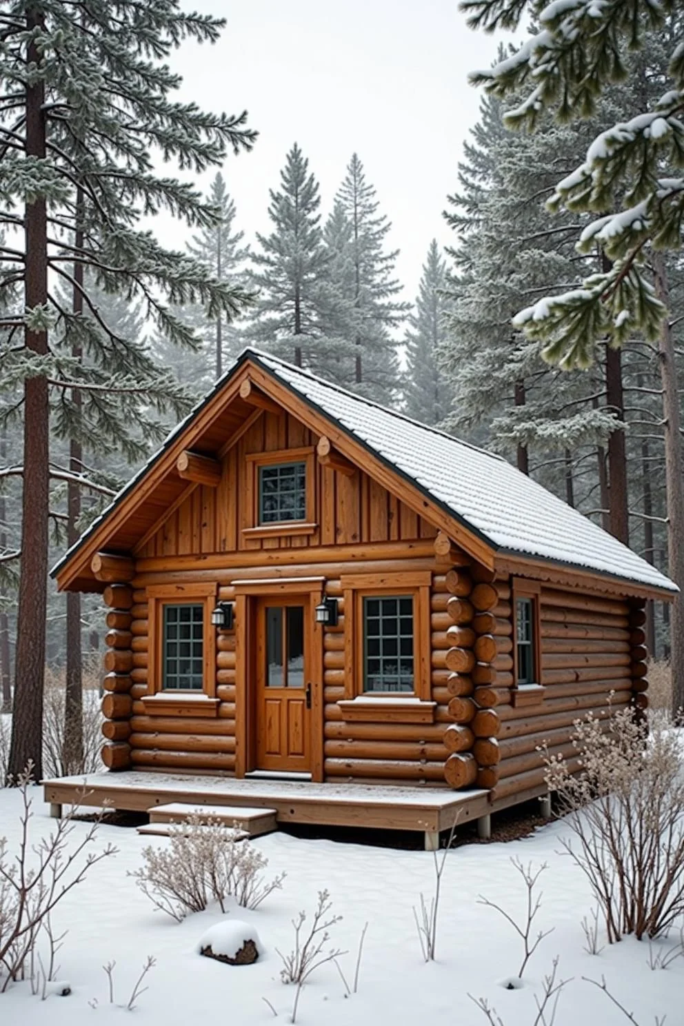 A Log Cabin Tucked in the Forest