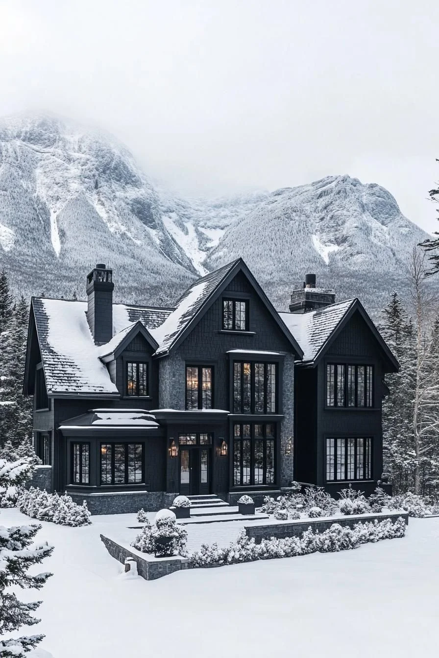 Manor House in a Winter Setting