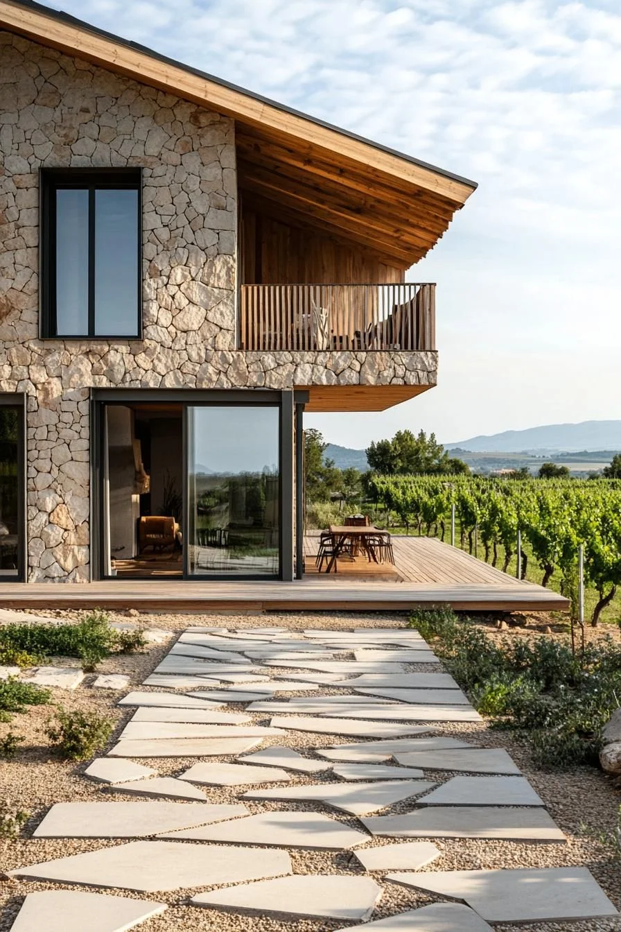 Stone Base With Timber Upper Floors