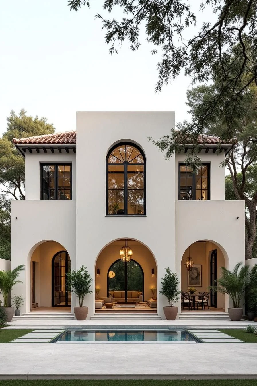 Architectural Style Beside the Pool