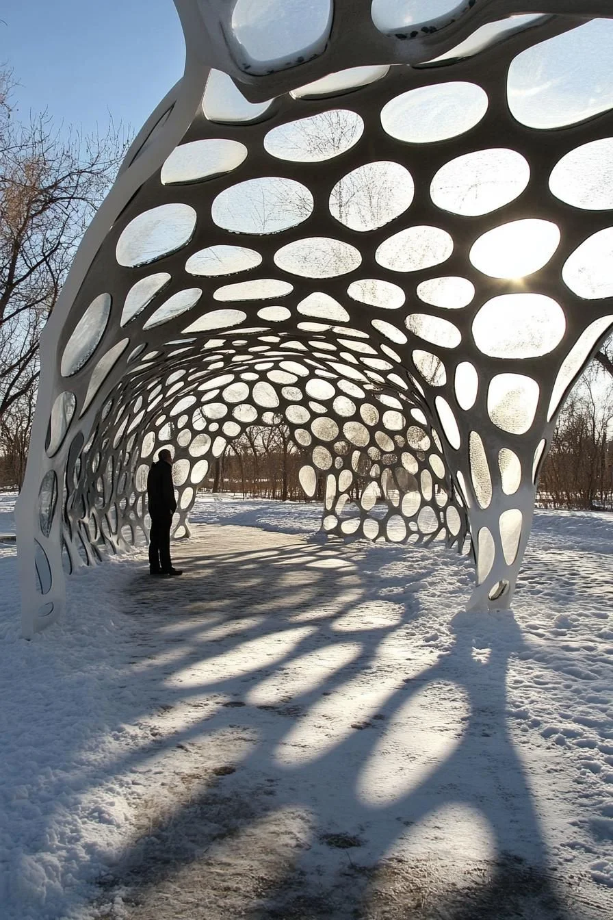 Dome Pavilion with Snowy Dots