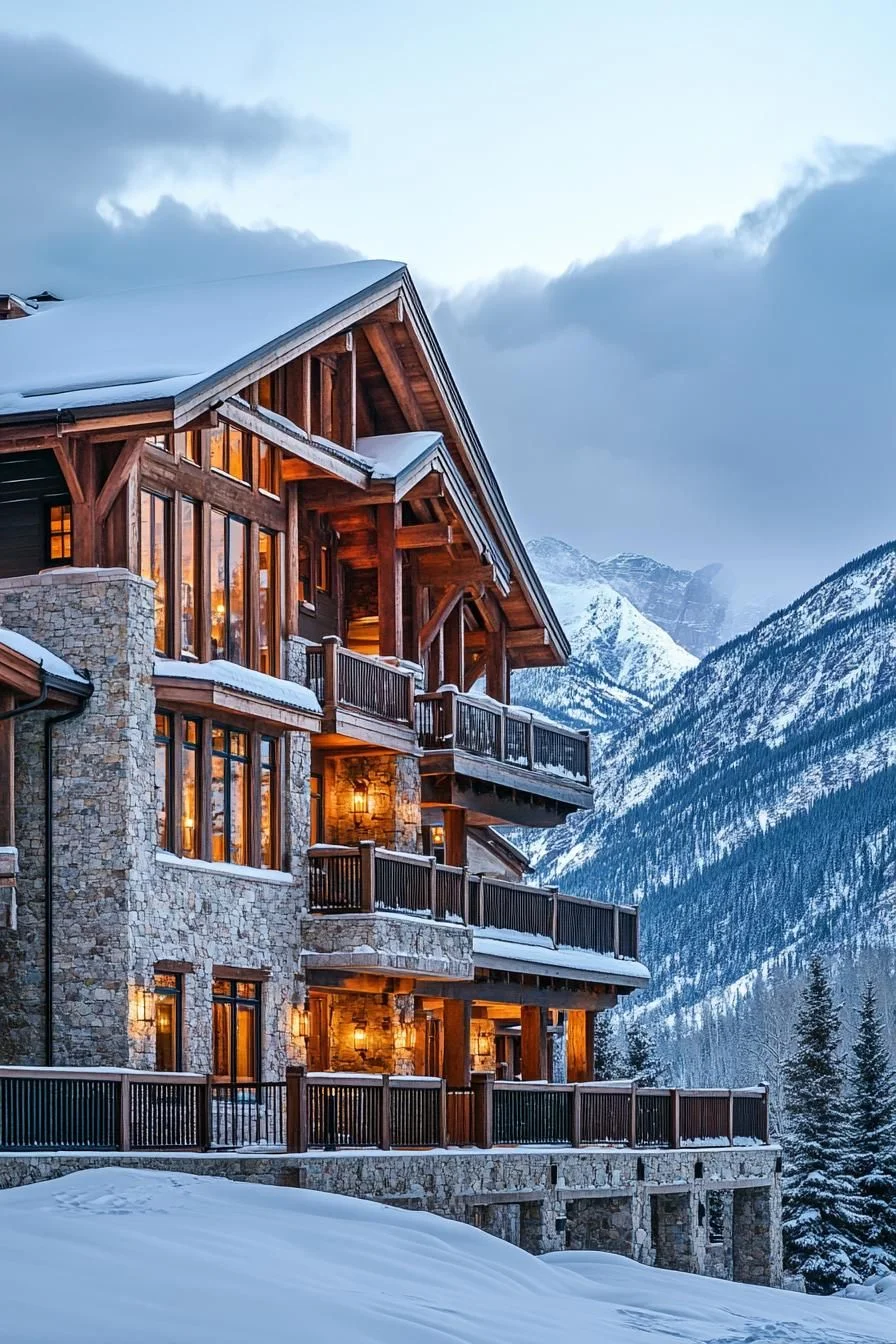 Stone-Built Mountain Peak Retreat