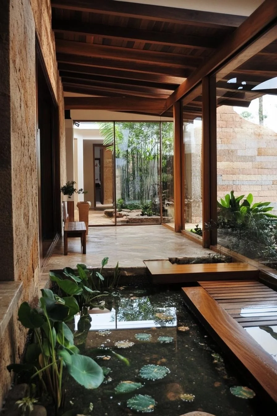 Tranquil Mirage: A Hidden Indoor Pond