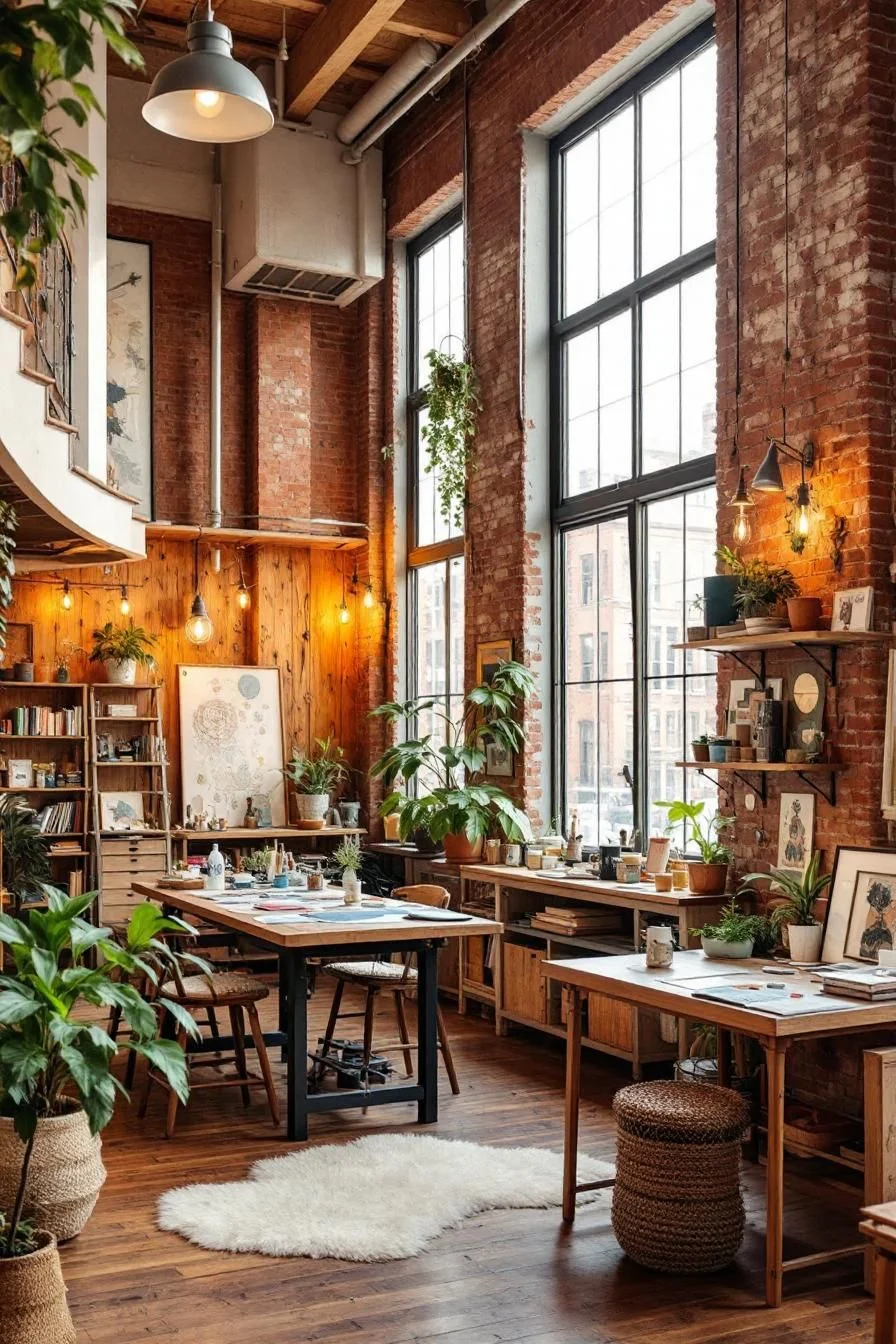 A Green-Toned Creative Cloud Loft