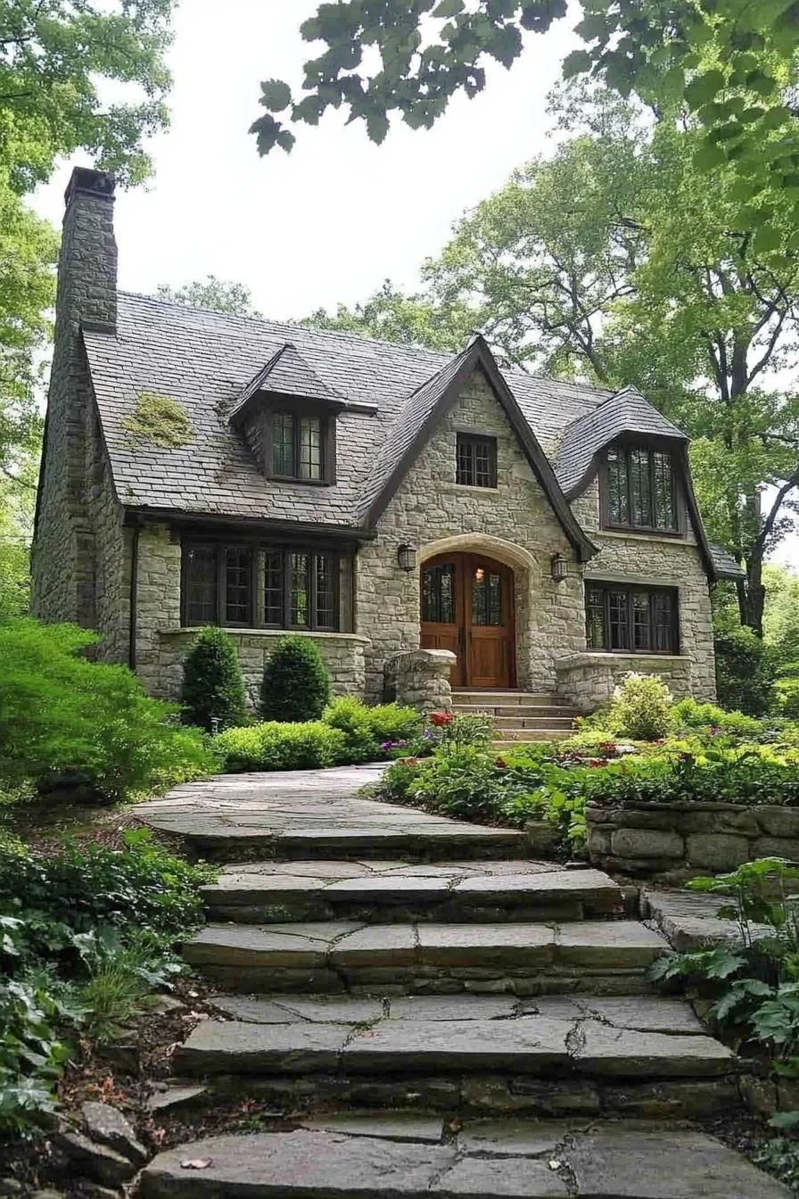 A Fairy-Tale Stone Cottage in the Forest