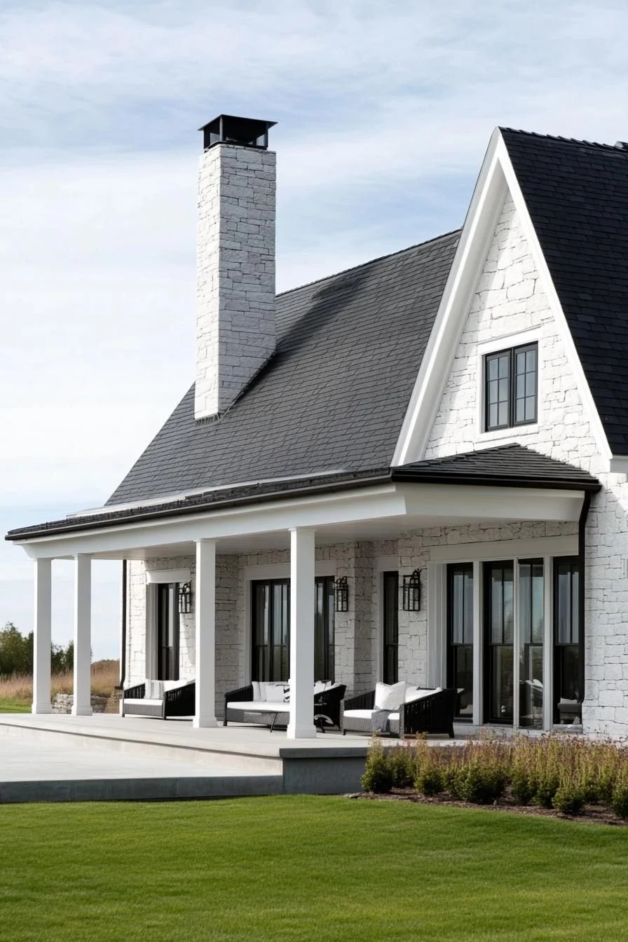 Stone Retreat Built Around a Porch Perch