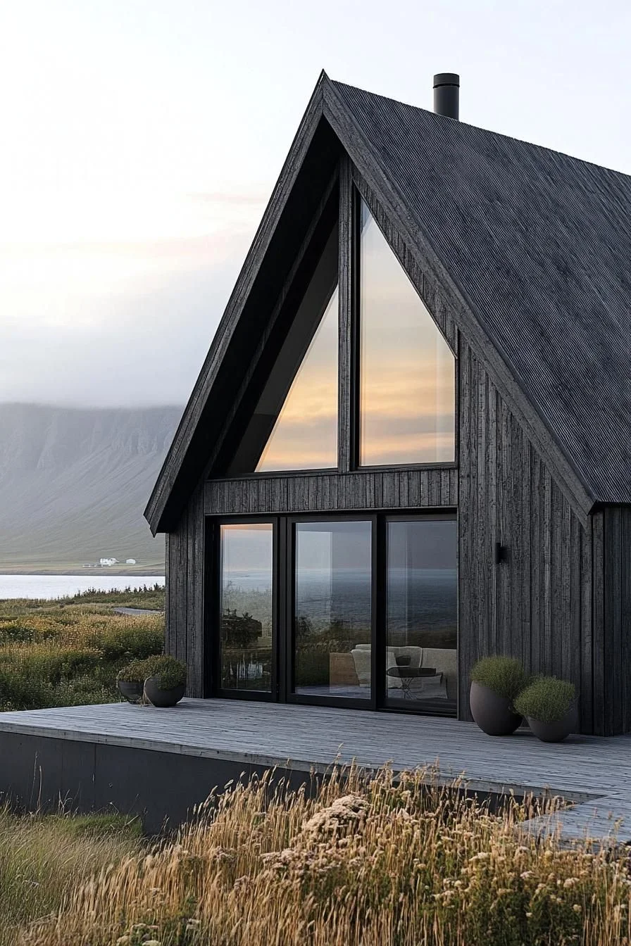 An A-Frame Cabin Angled for Calm