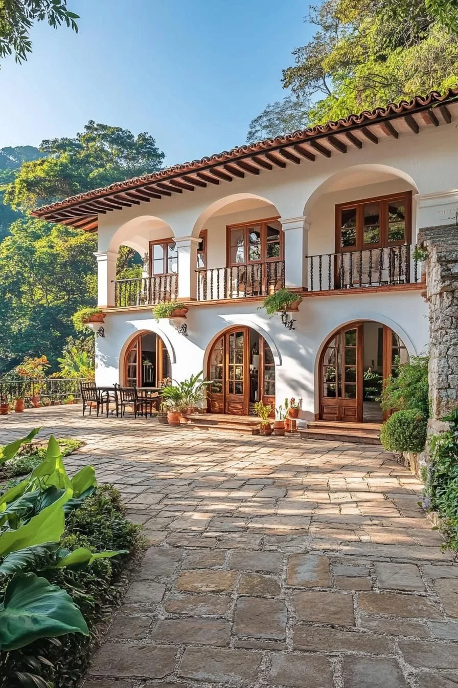 A Calm Terracotta Villa With Arches