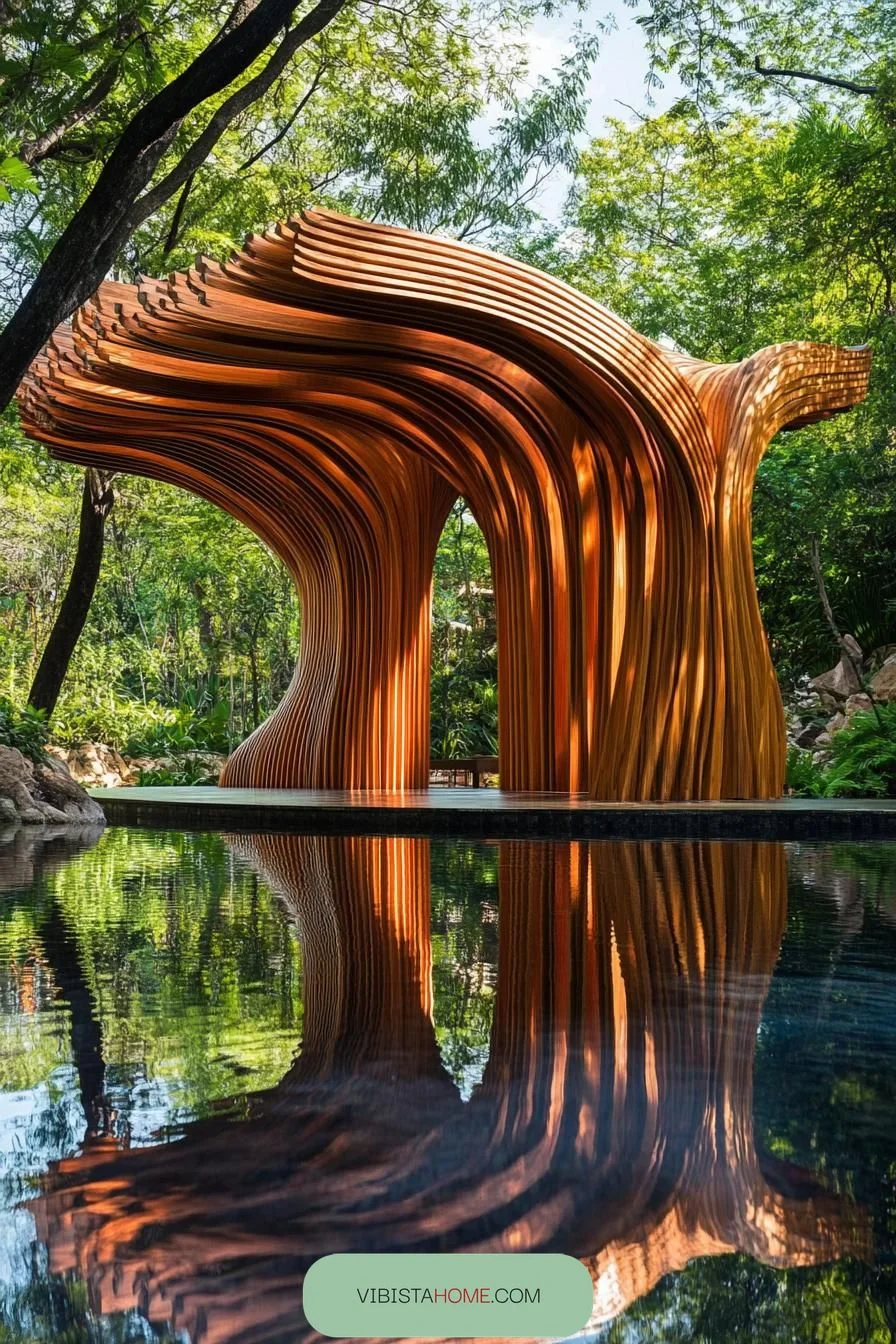 Wavy Wooden Wonder in Whispering Woods