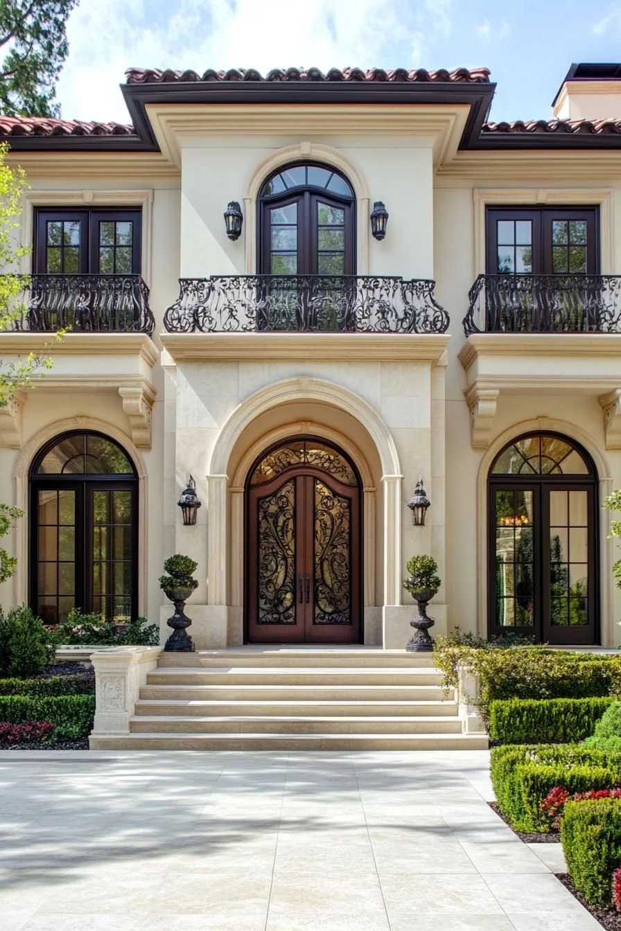 Timeless Mansion With Rustic Balconies