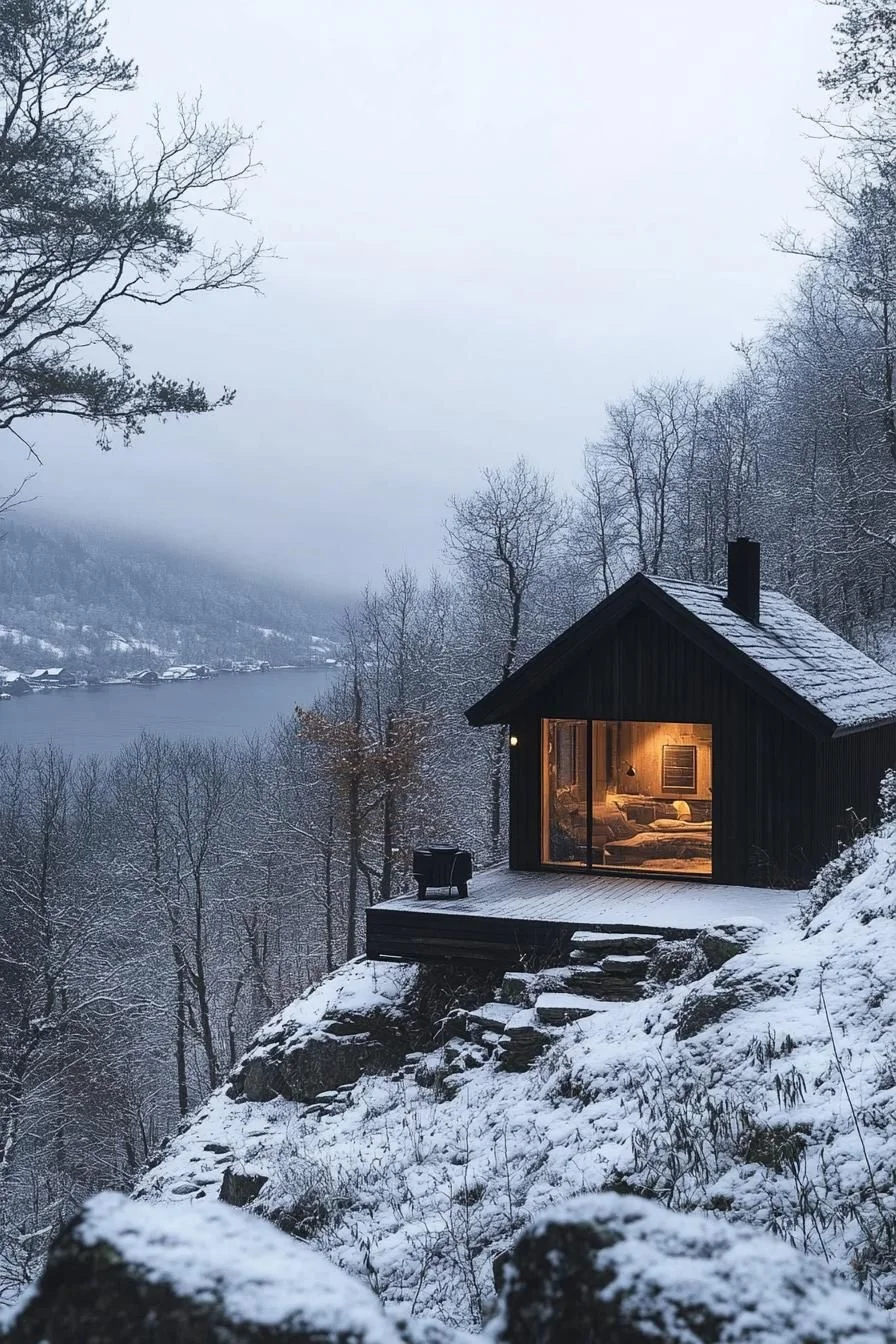 A Snowy Alpine Cabin Escape