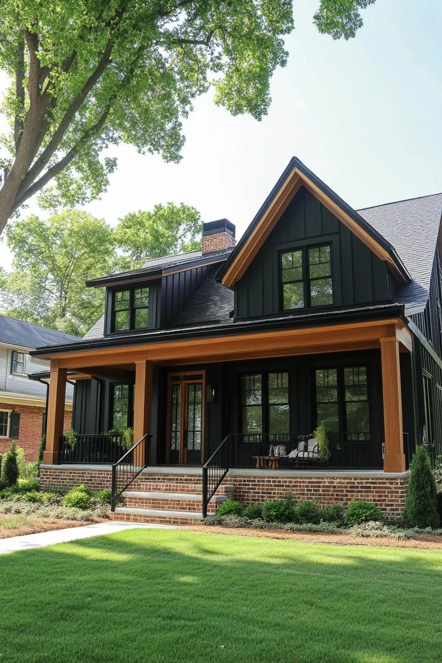 A Sleek Black House With Modern Character