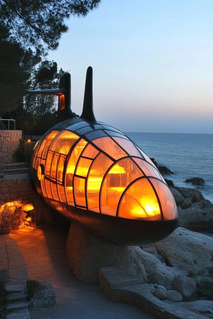 A Seaside Home Shaped Like a Submarine
