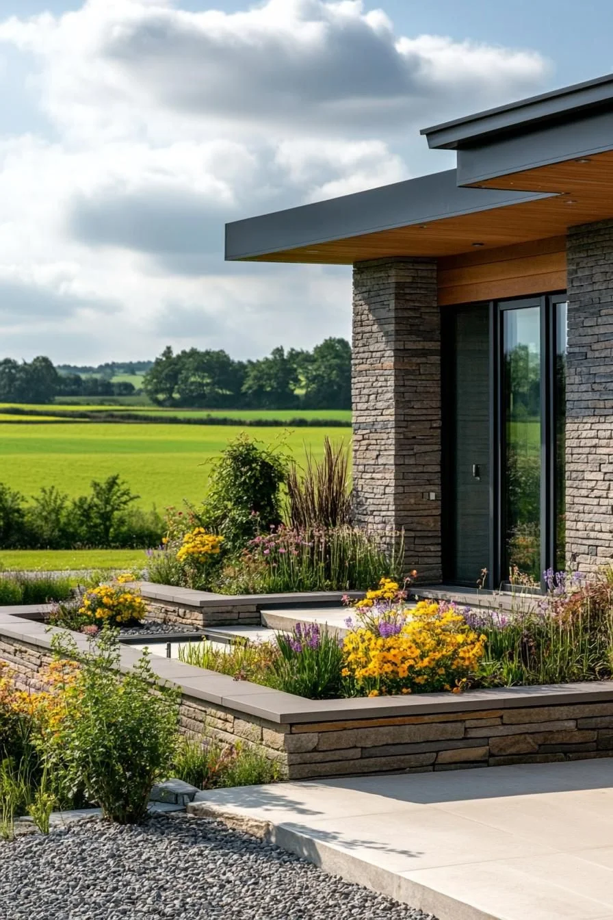 Stacked Stone Flower Beds - photo 2