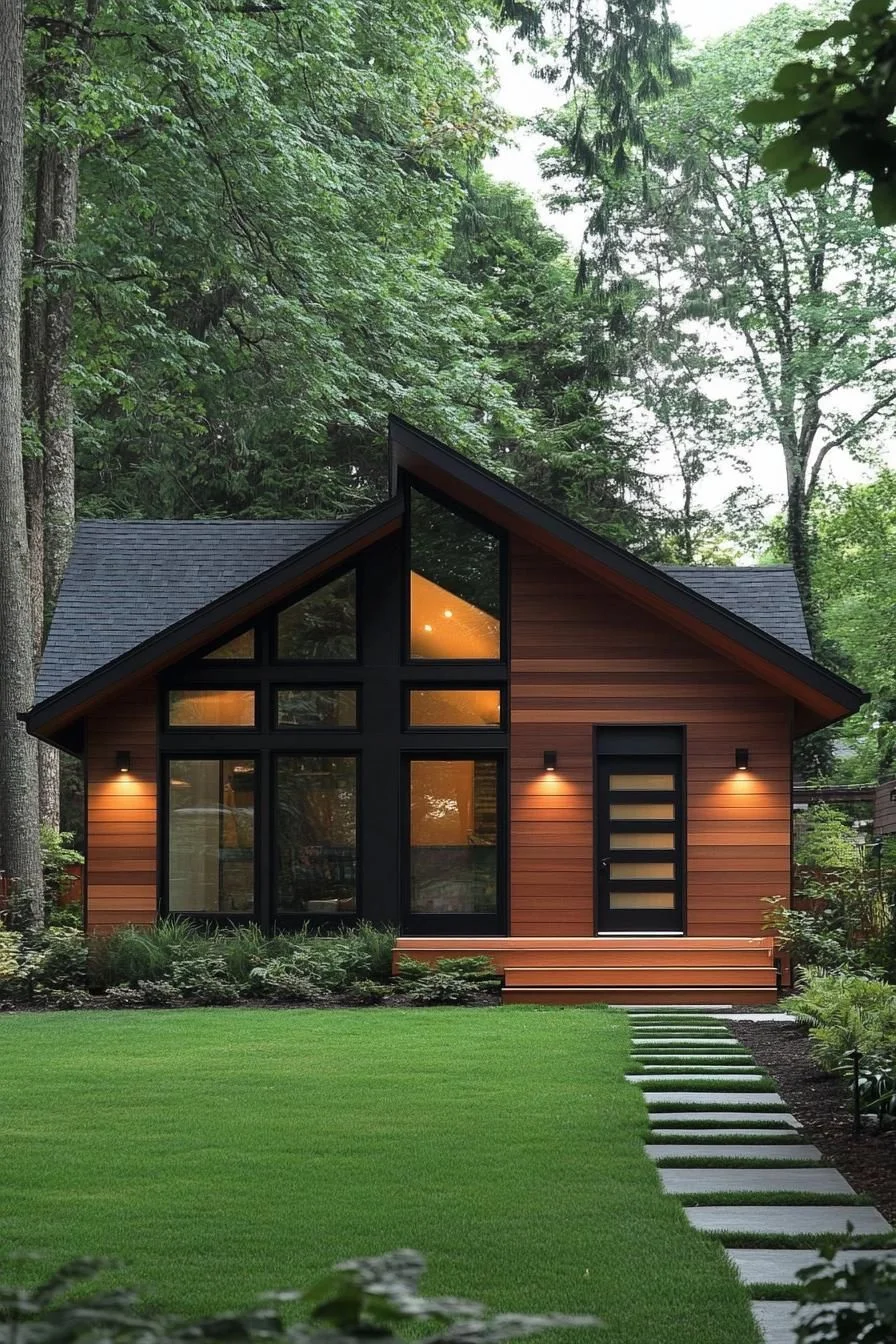 Striking A-Frame Home Among Trees