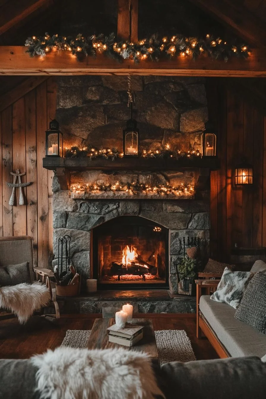 A Timber Nook Lit by Twilight