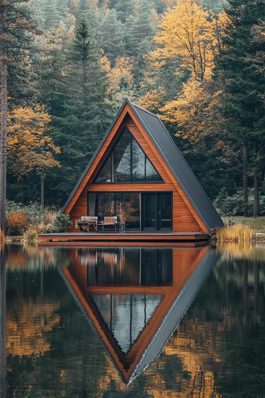 A Lakeside A-Frame Cabin Worth Seeing