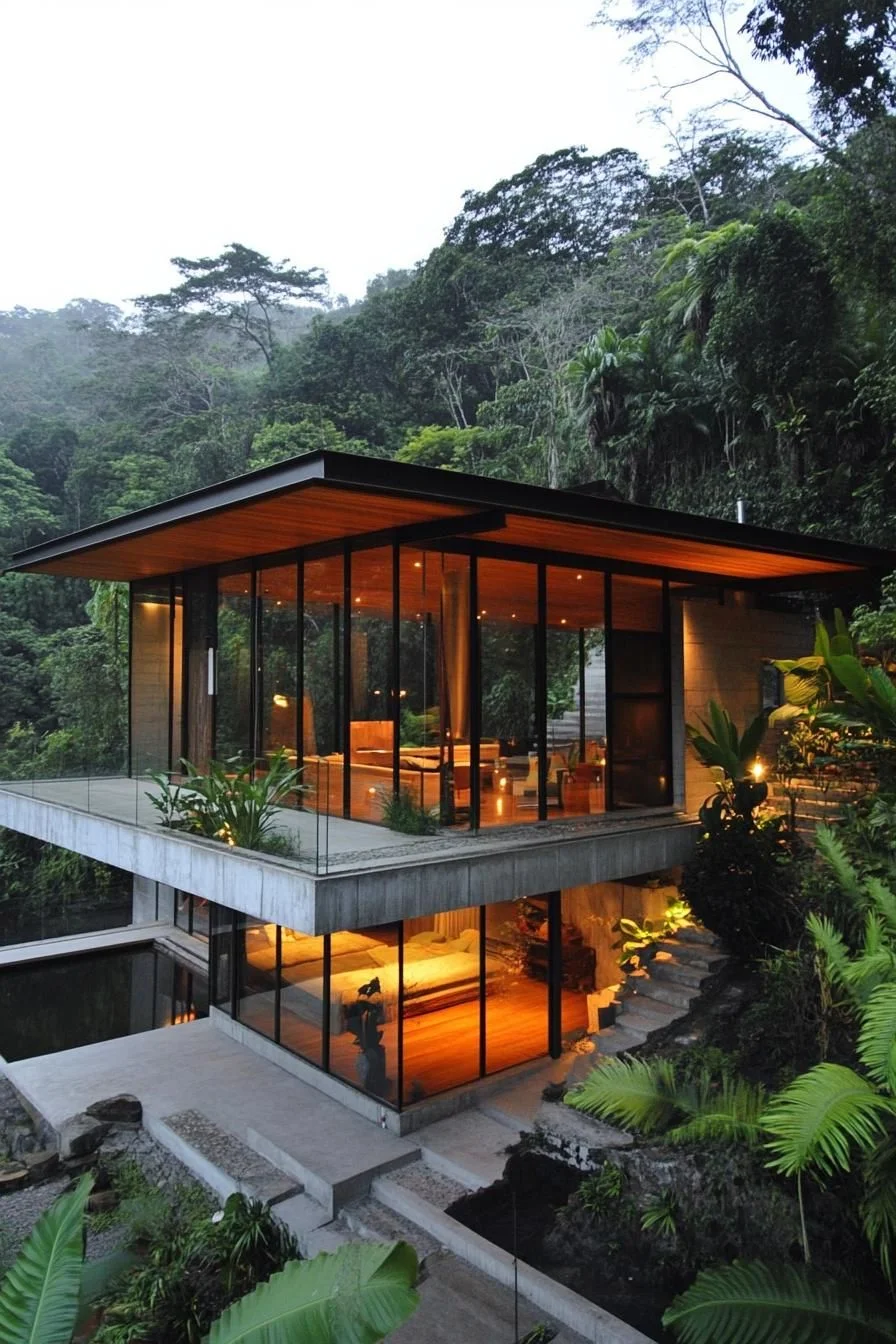 A Glass-Wrapped View Over the Jungle