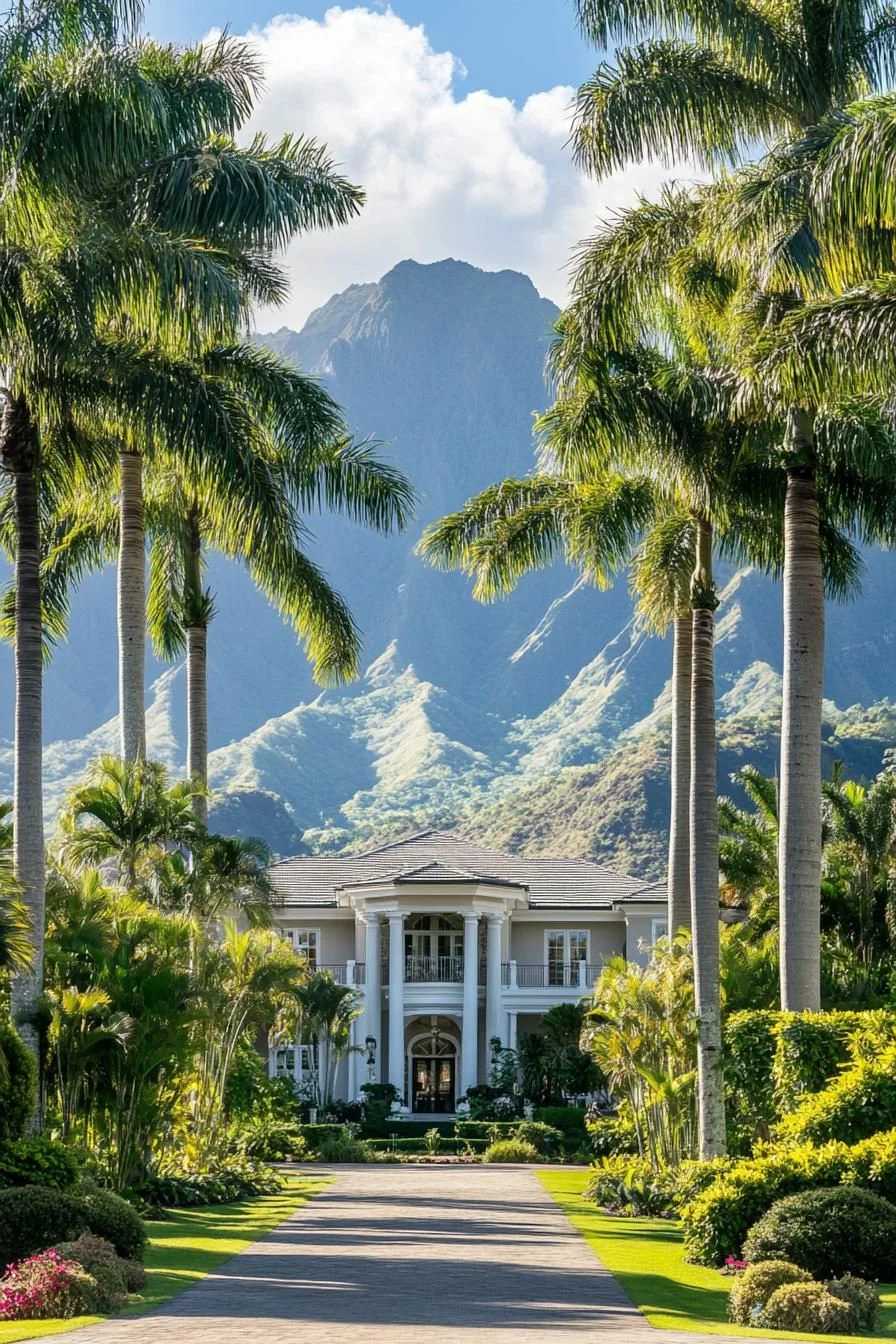 Tropical Home With Mountain Views