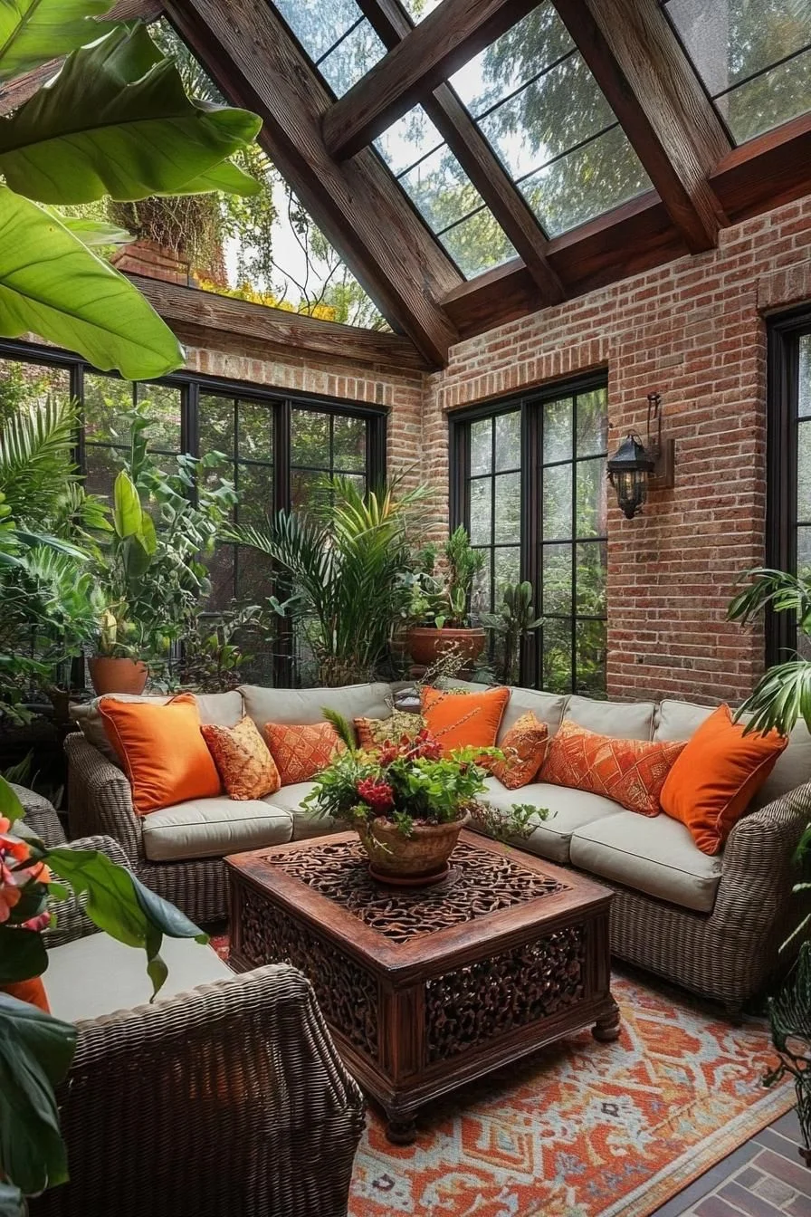 Brick Bliss: A Cozy Conservatory Escape