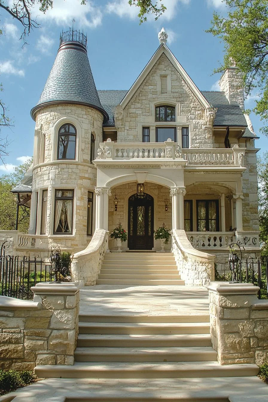 A Stone Castle With a Tall Turret