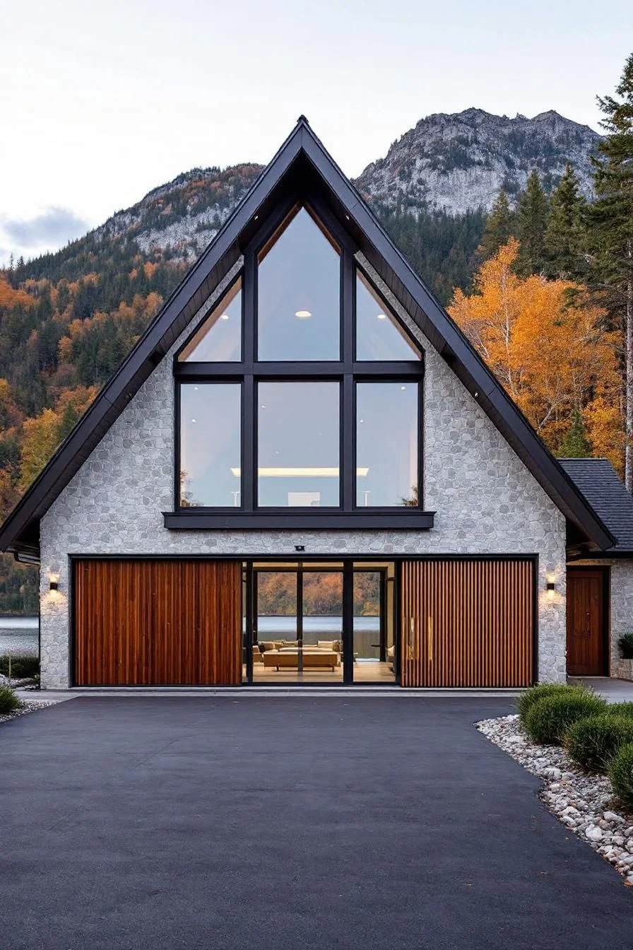 A-Frame Stone Cottage with a Scenic View