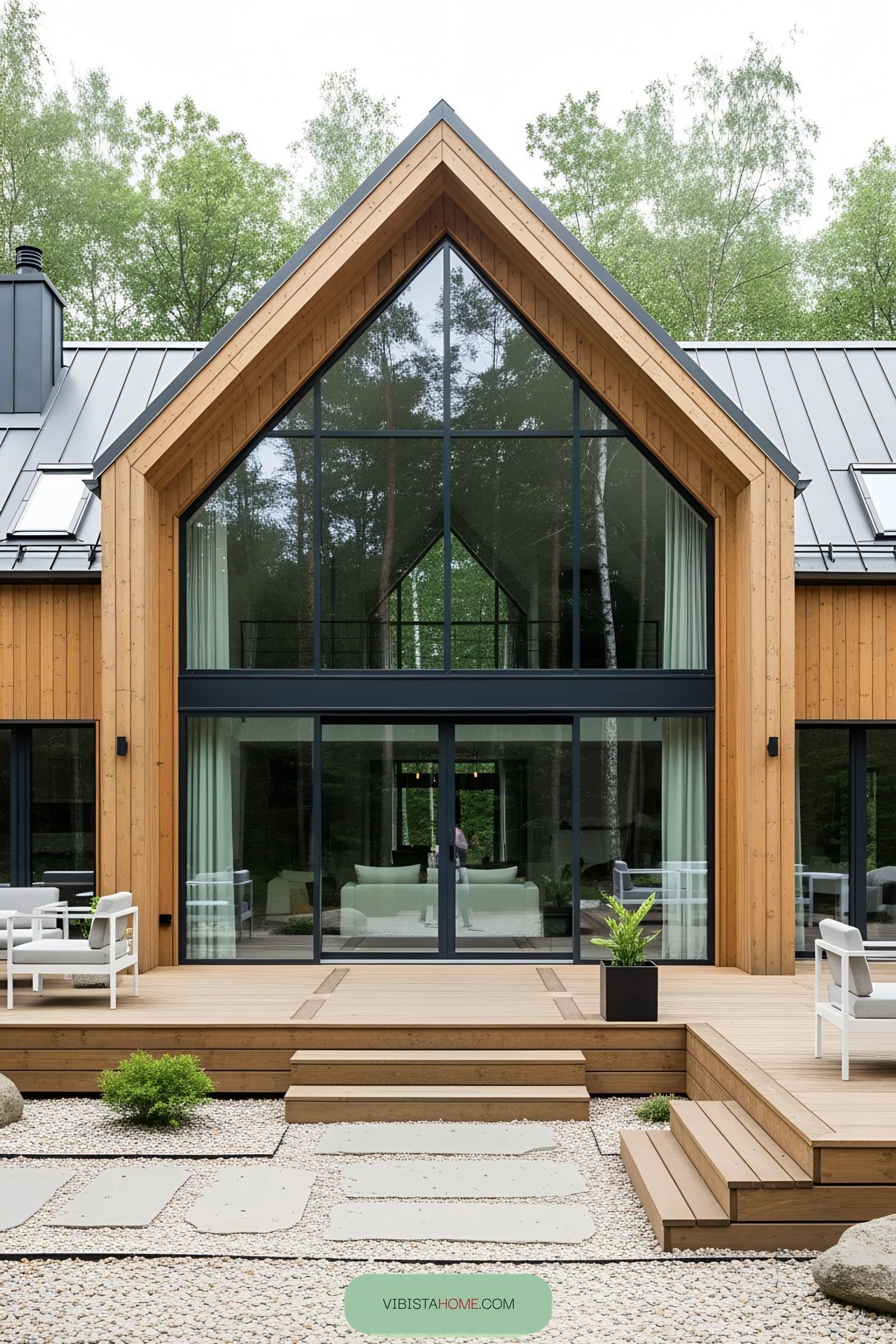 A-Frame Chalet With Glass Walls