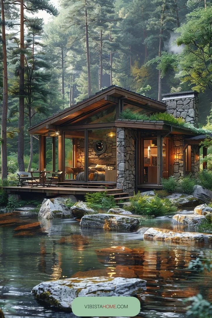 3. Mini Cabin Built From Natural Elements - photo 3