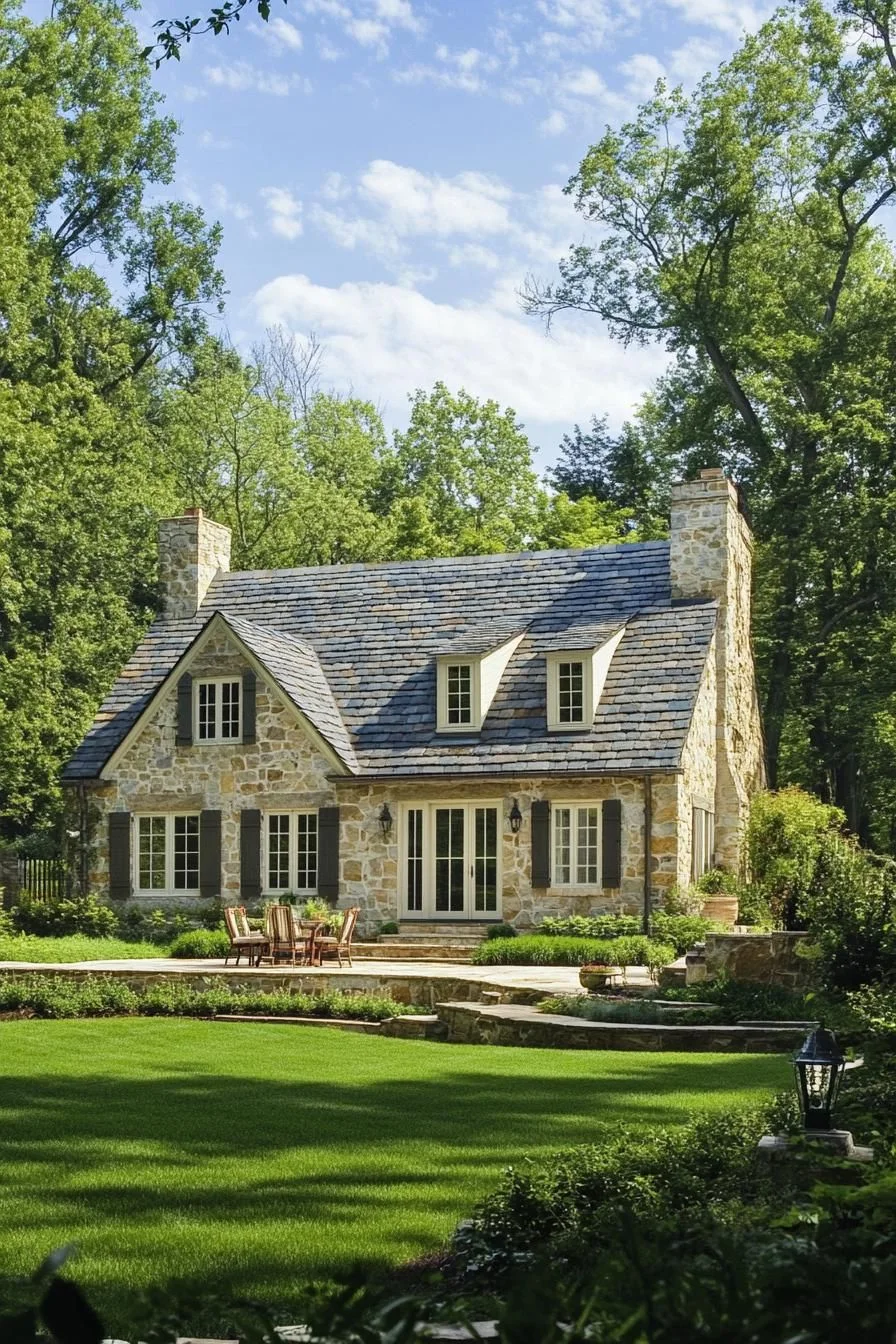 A Rustic Stone Cottage in Lush Greenery