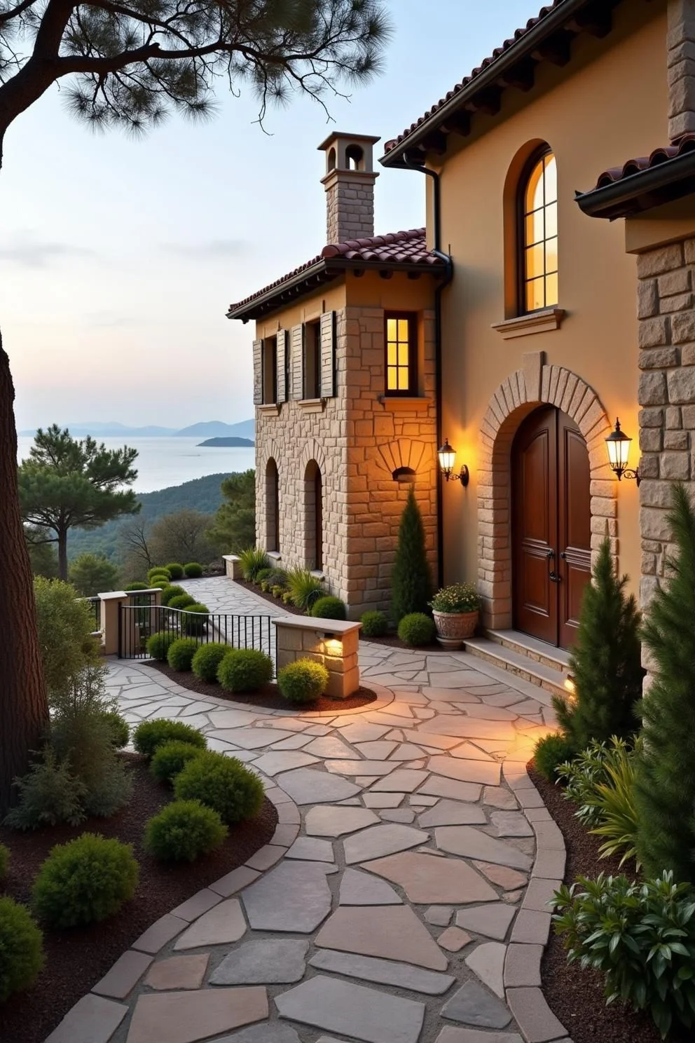 Seaside Stone Villa in Calm Tones