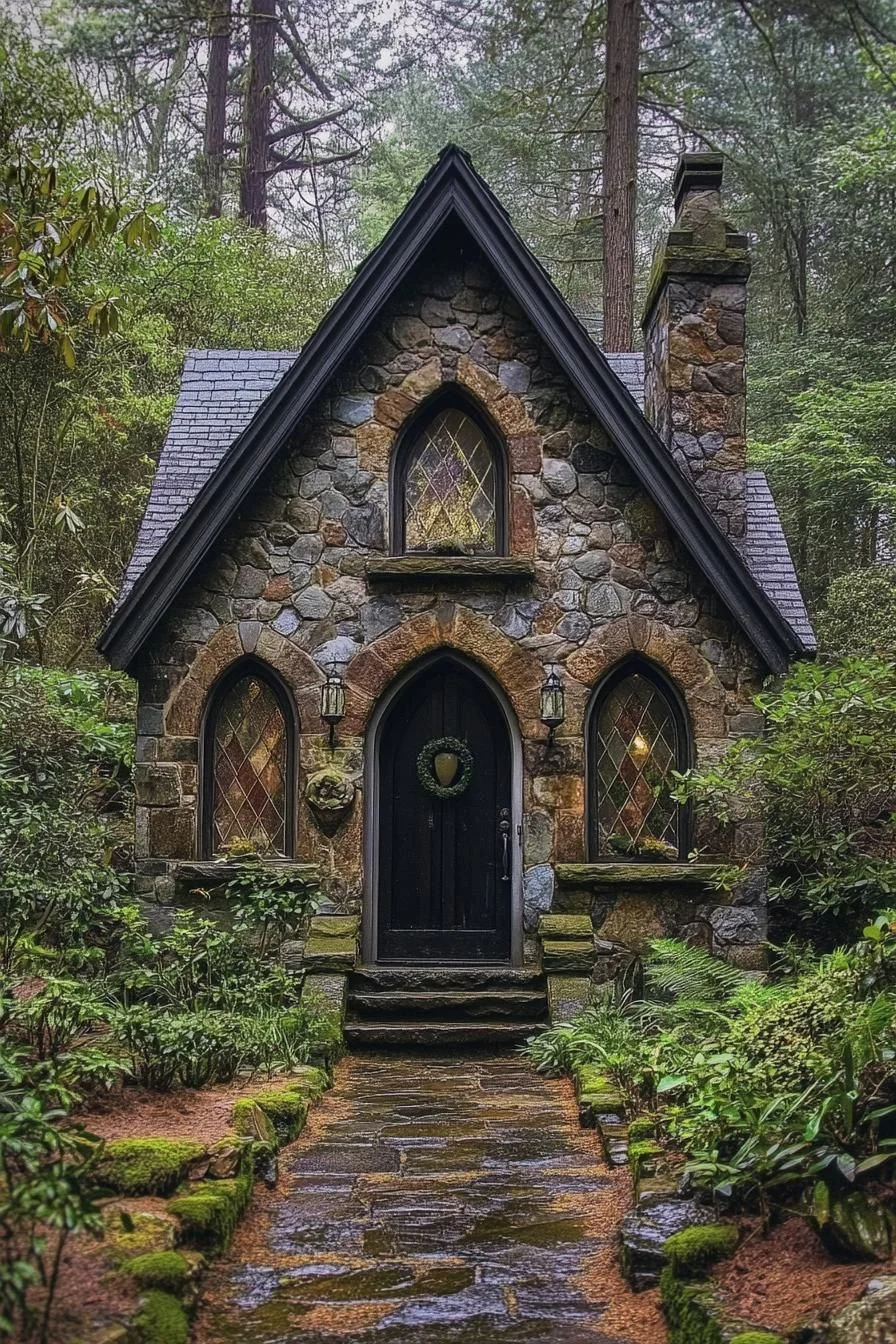 A Stone Cottage Enclave Among the Pines