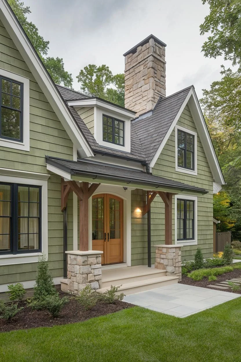 Elegant Cottage Wrapped in Green
