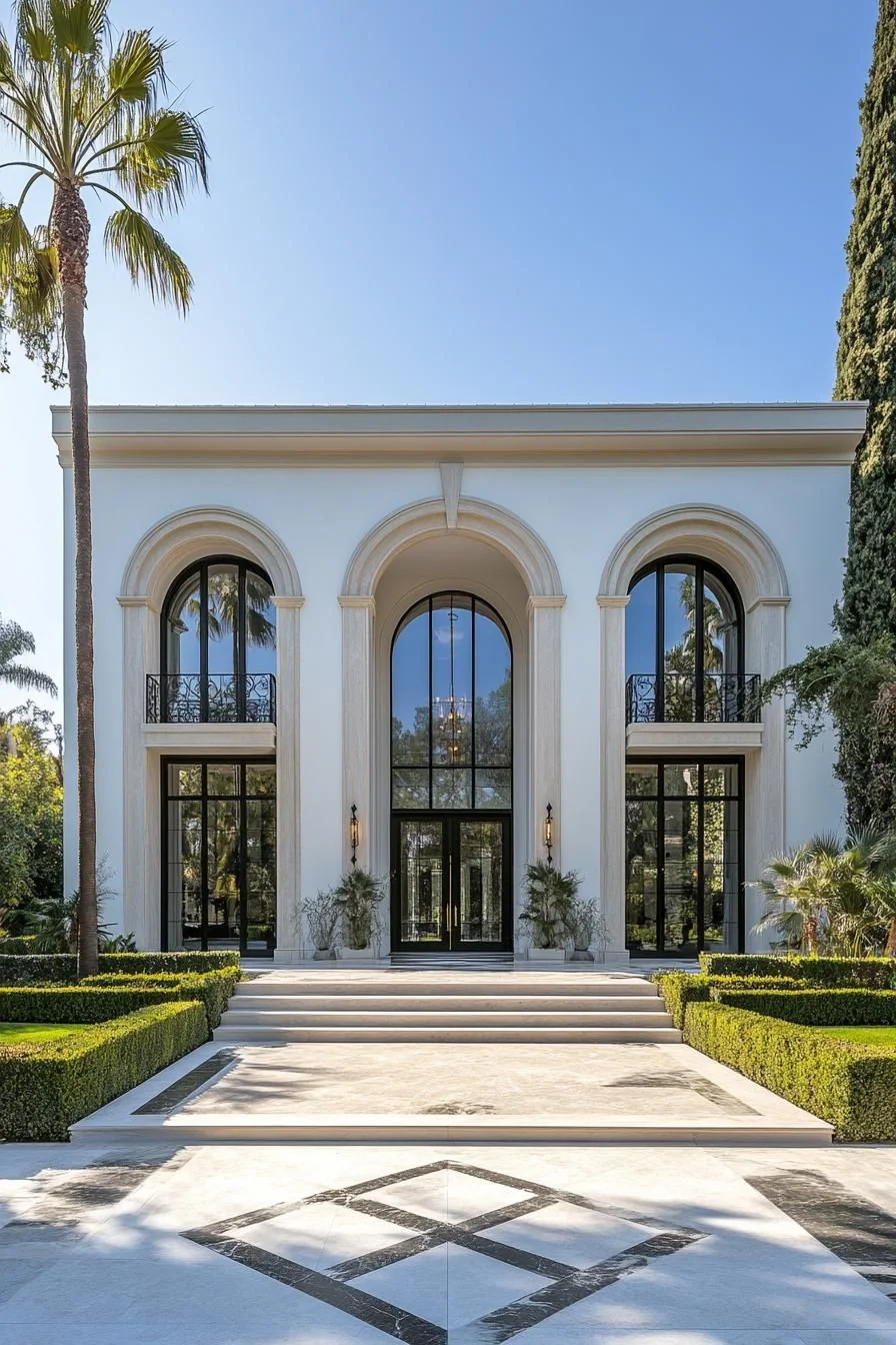 Glistening Mansion With Grand Arches