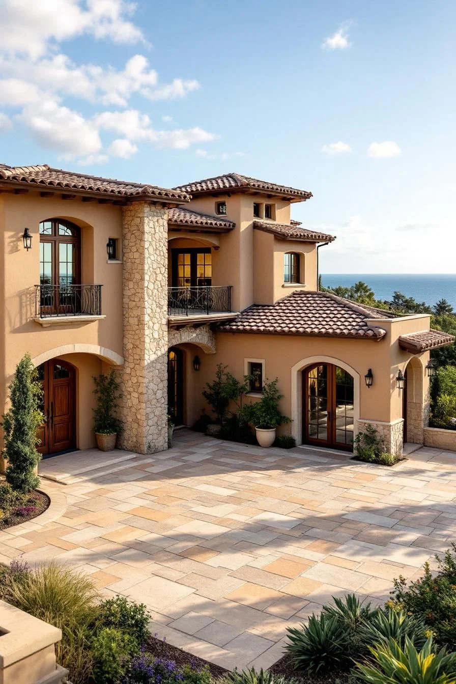 Tuscan Terrace with Pebble Detailing