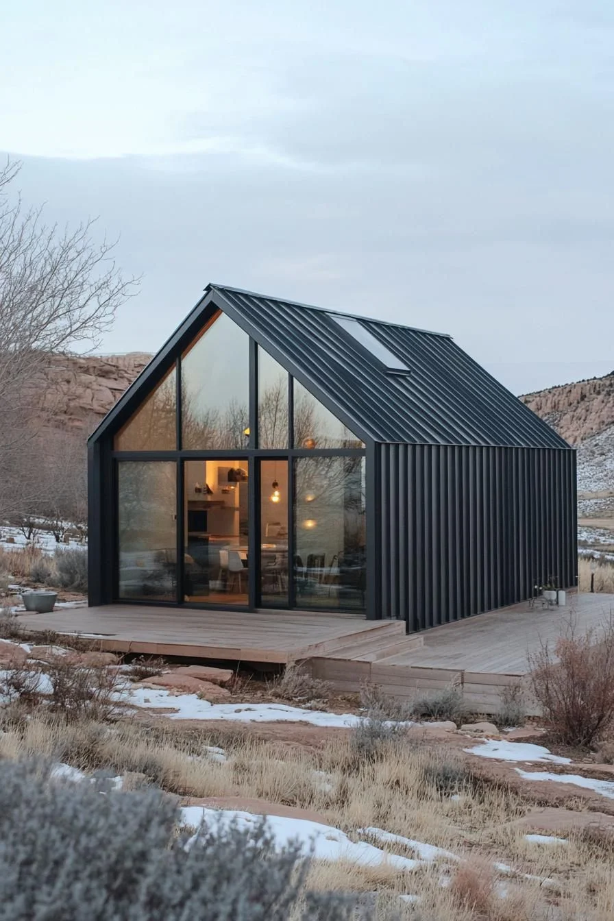 Snug Corrugated Metal Chalet