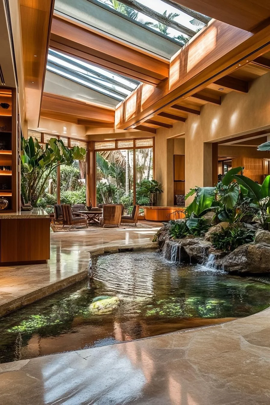 Rejuvenating Ripples: A Glass-Roofed Oasis