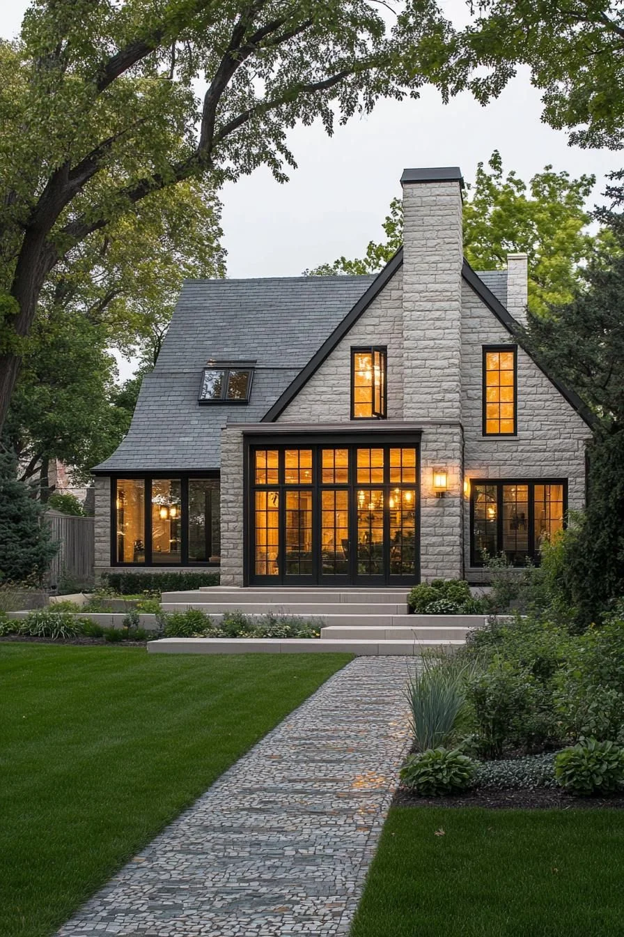 Chic Stone Cottage with a Luminous Glow