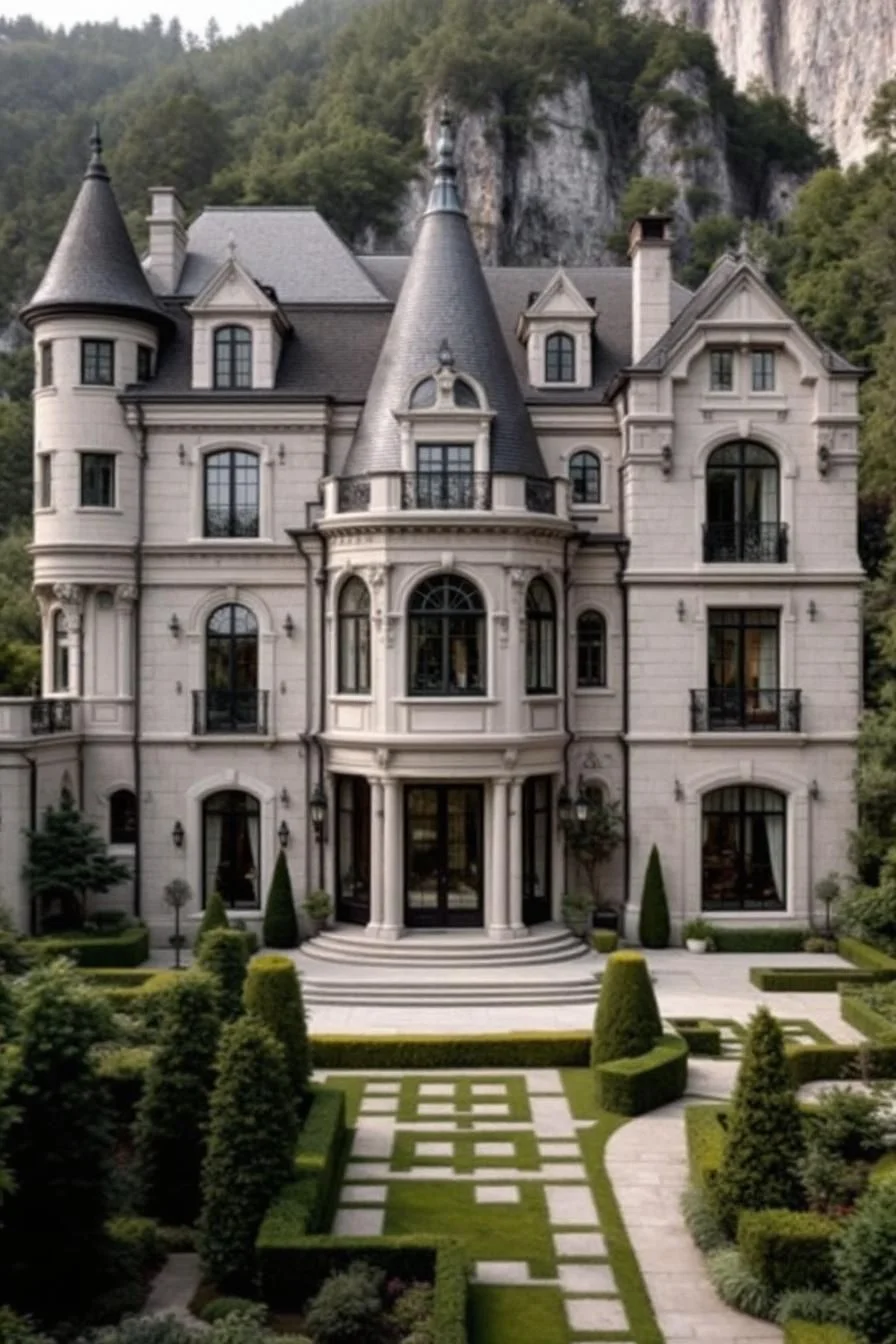 Majestic Castle With Fairy-Tale Towers