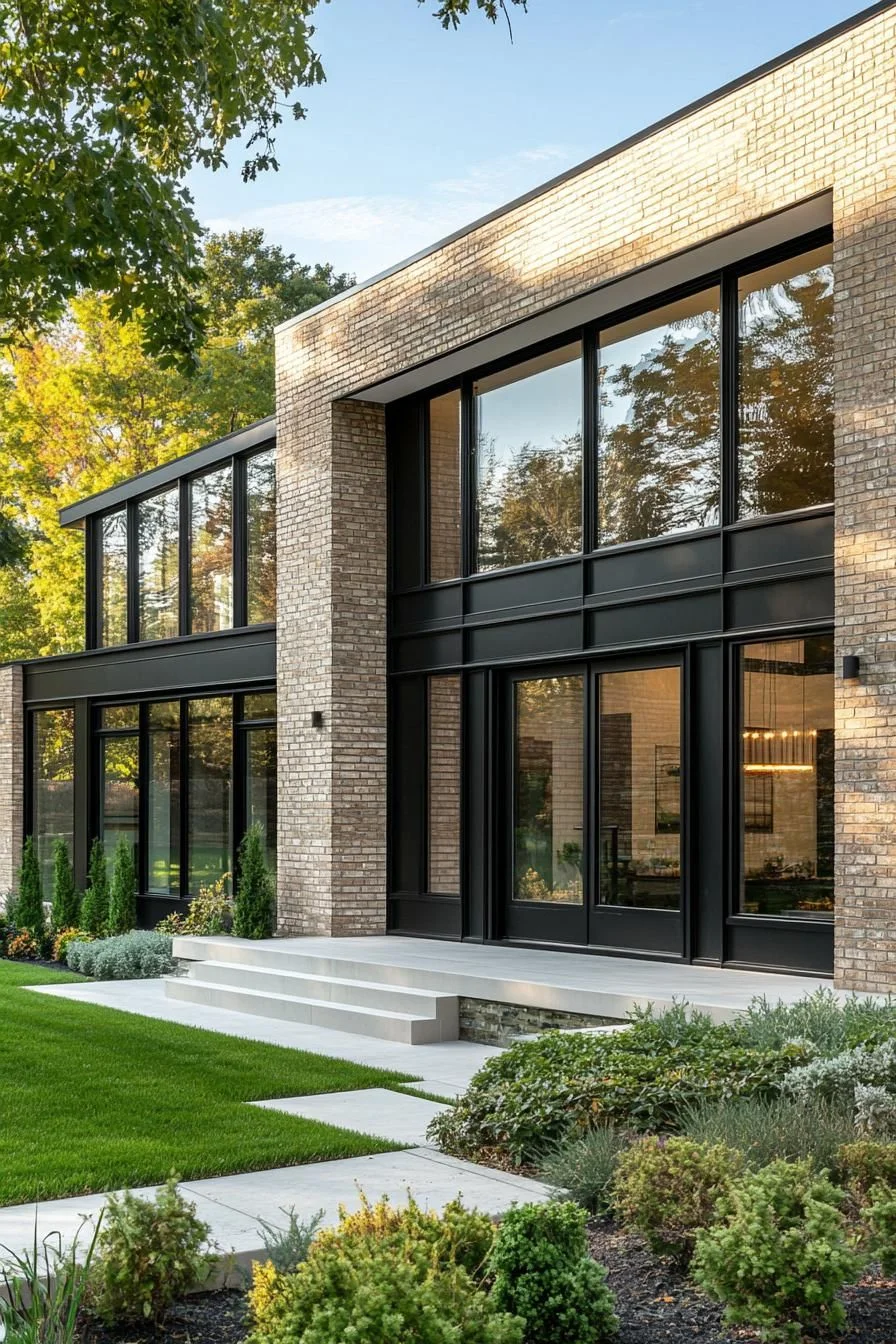 A Brick and Glass Villa Oasis