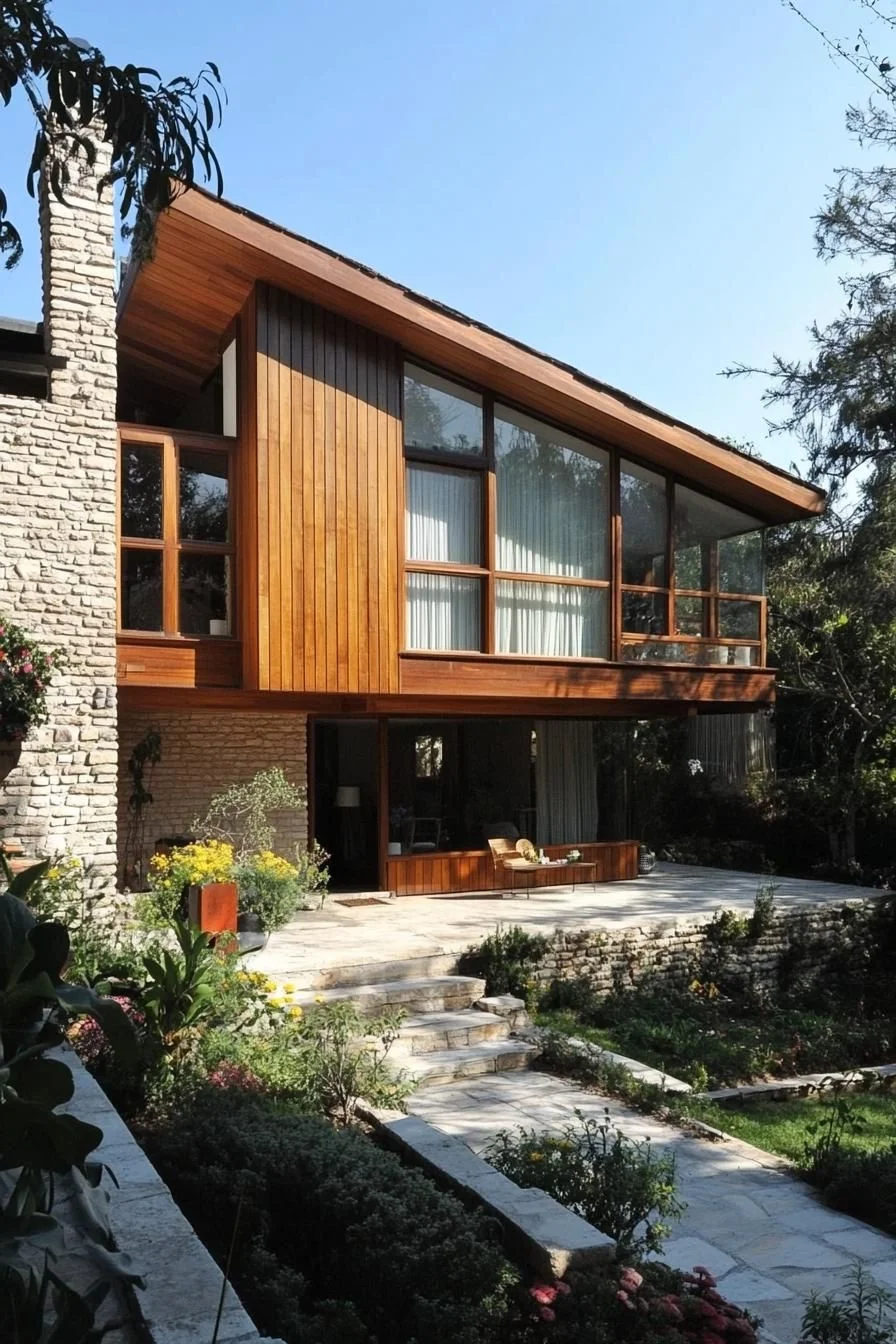 Timber and Stone in Woodland Harmony