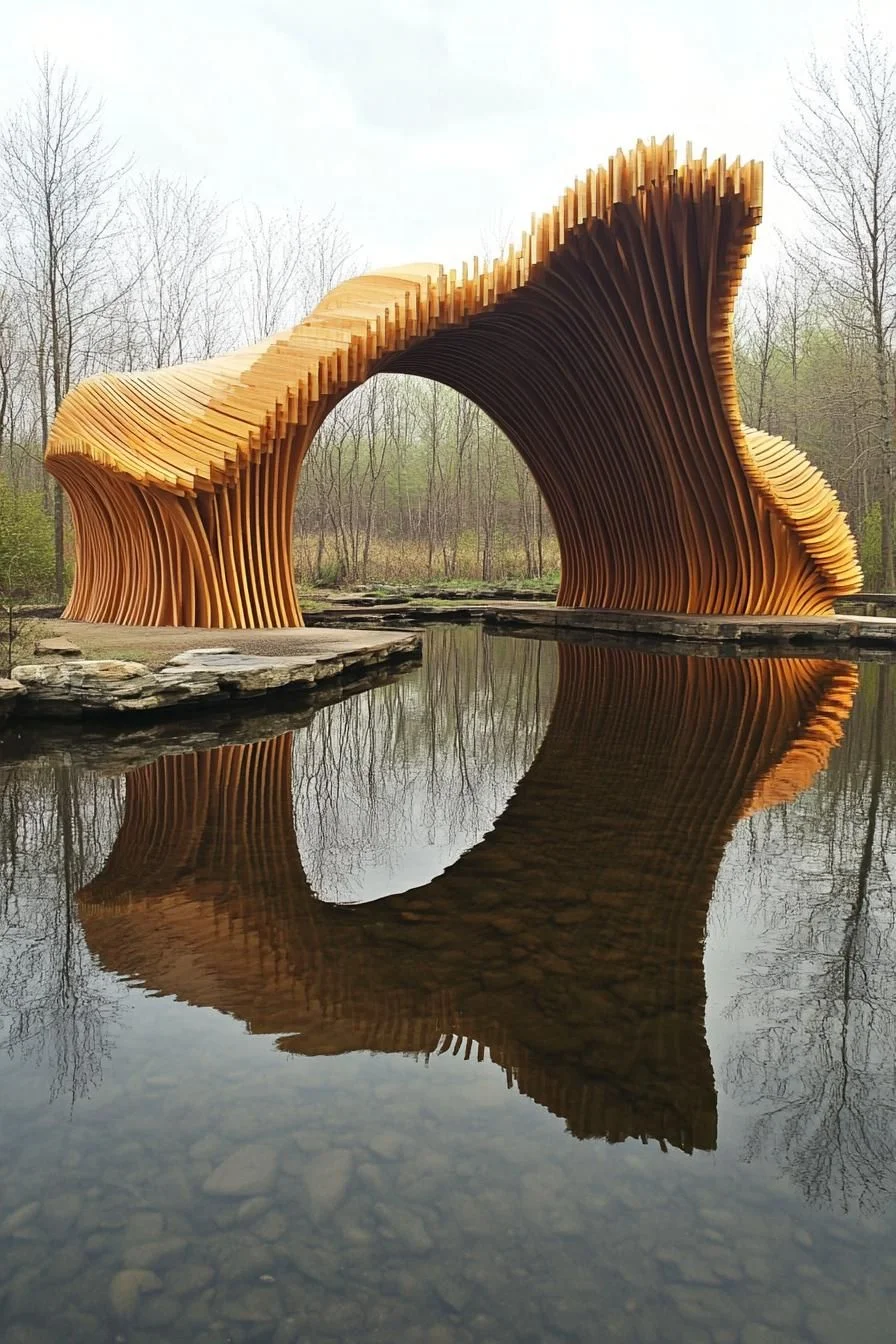 Wave-Shaped Pavilion Retreat
