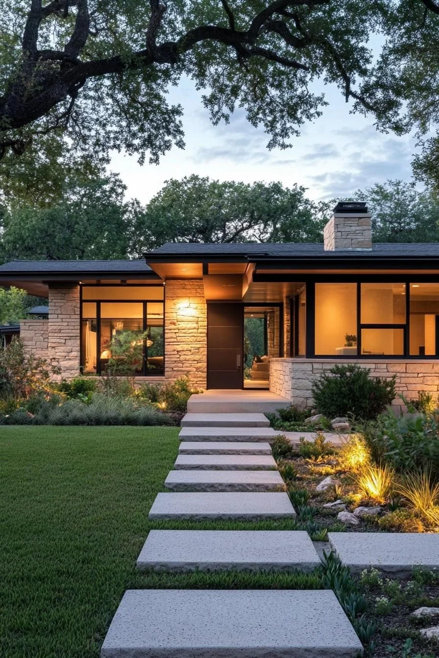 Cheerful Rancher with Stone and Glass Details