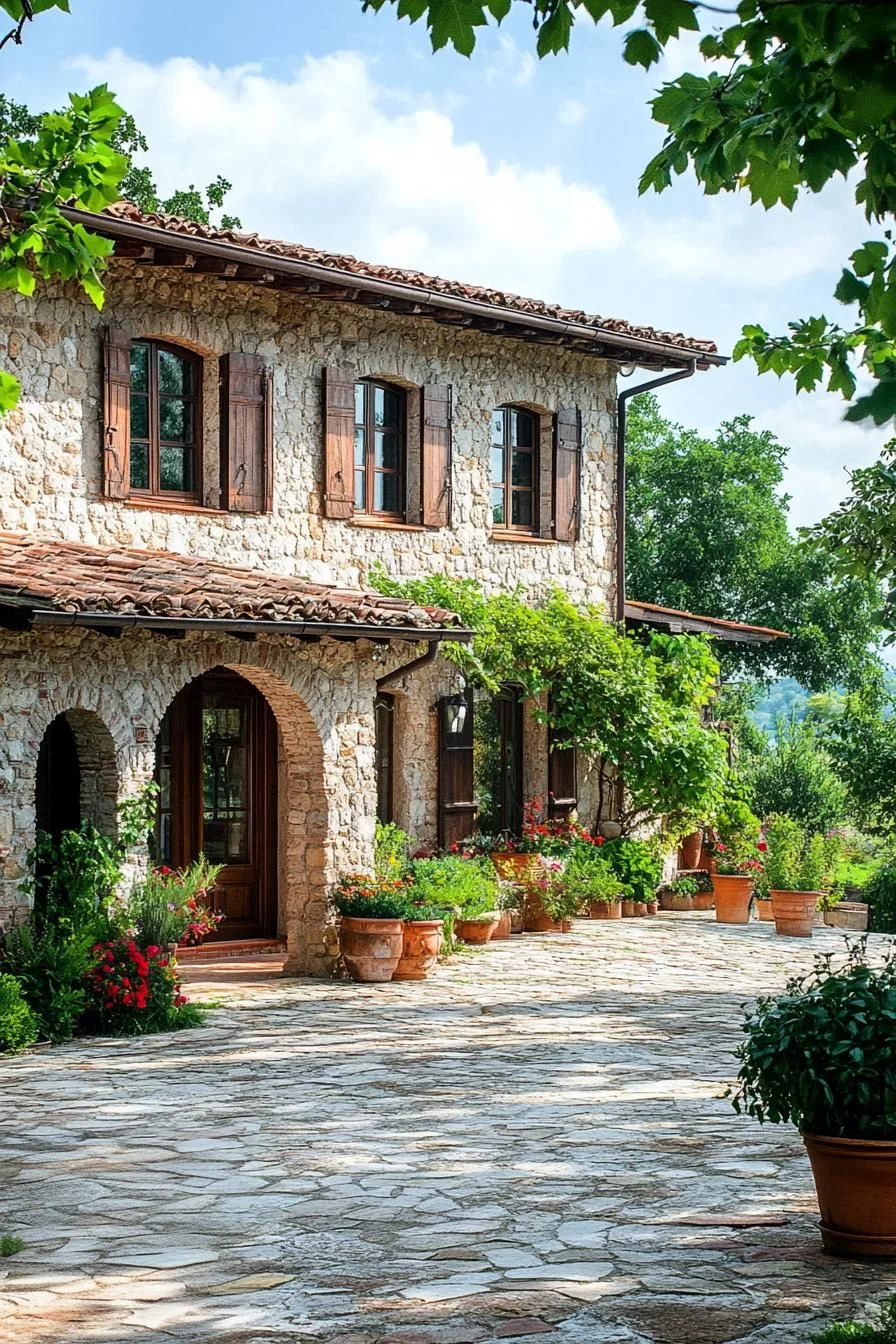 A Stone Retreat Bathed in Golden Light