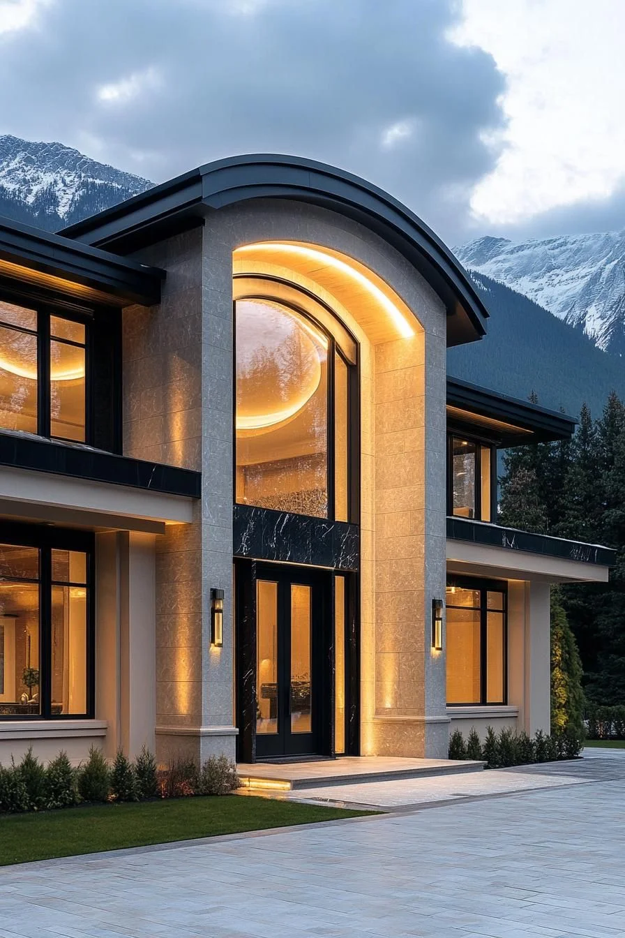 Mountain Haven Glowing at Night